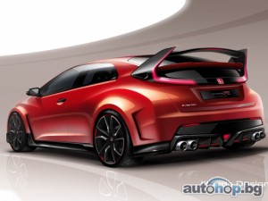 Honda показва чудовищен Civic Type R Concept