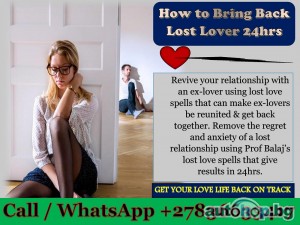 Lost Love Spells That Work Urgently to Re-Unite With Ex Lover Today (WhatsApp: +27836633417