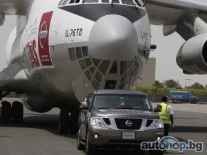 Nissan Patrol дърпа 170-тонен самолет