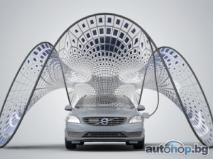 Направиха фотоволтаичен павилион за Volvo V60 Plug-In Hybrid