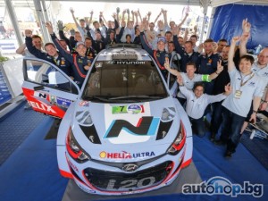 Първи подиум за Hyundai i20 WRC